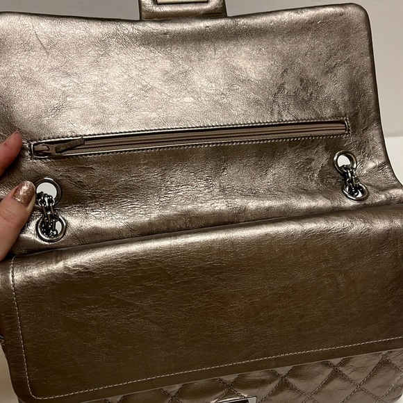 - CHANEL Metallic 2.55 Calfskin 227 Jumbo Flap - Picture 14 of 17
